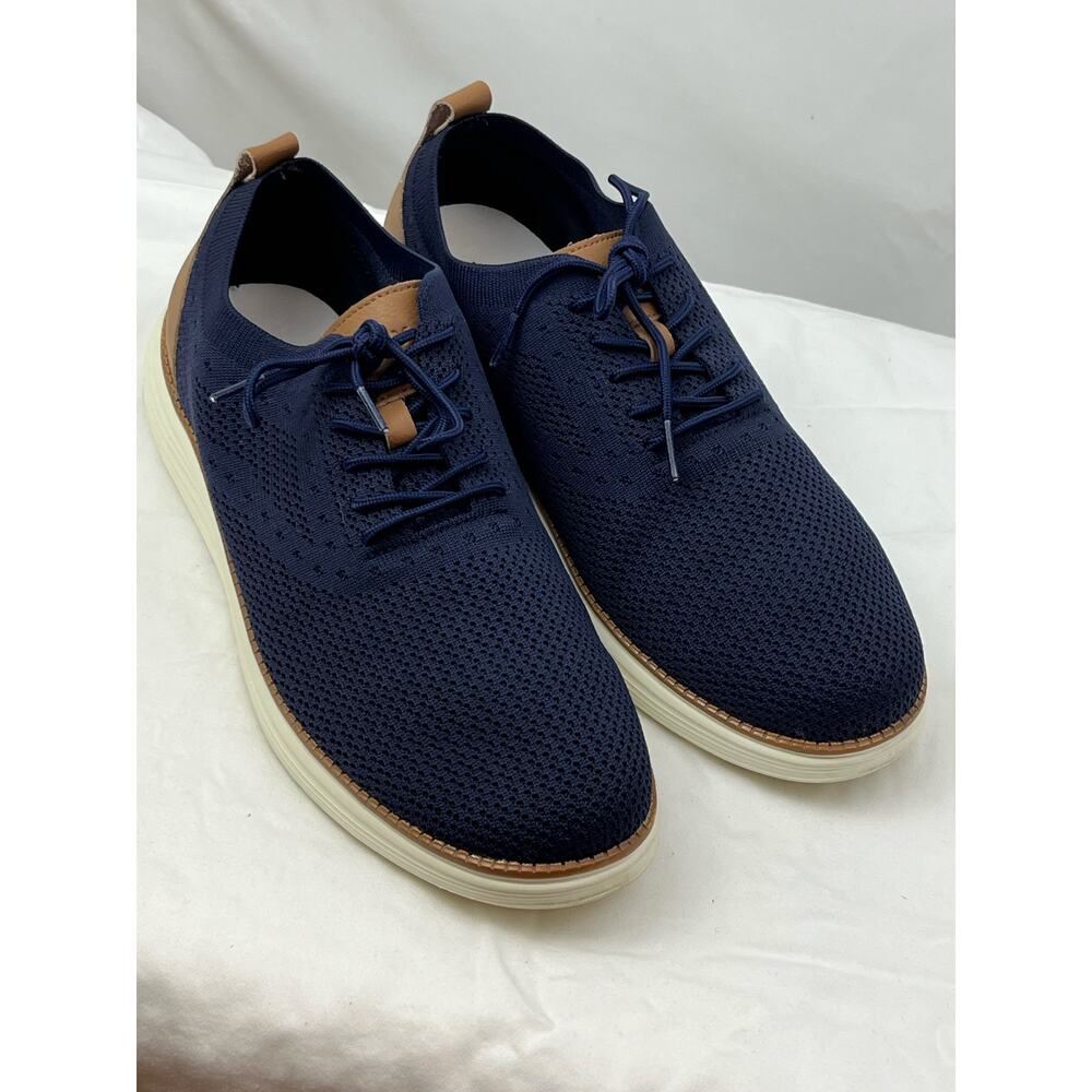 Vilocy Mens 45 (US 10.5) Blue Fashion Dress Casual Oxford Sneaker Business V2201